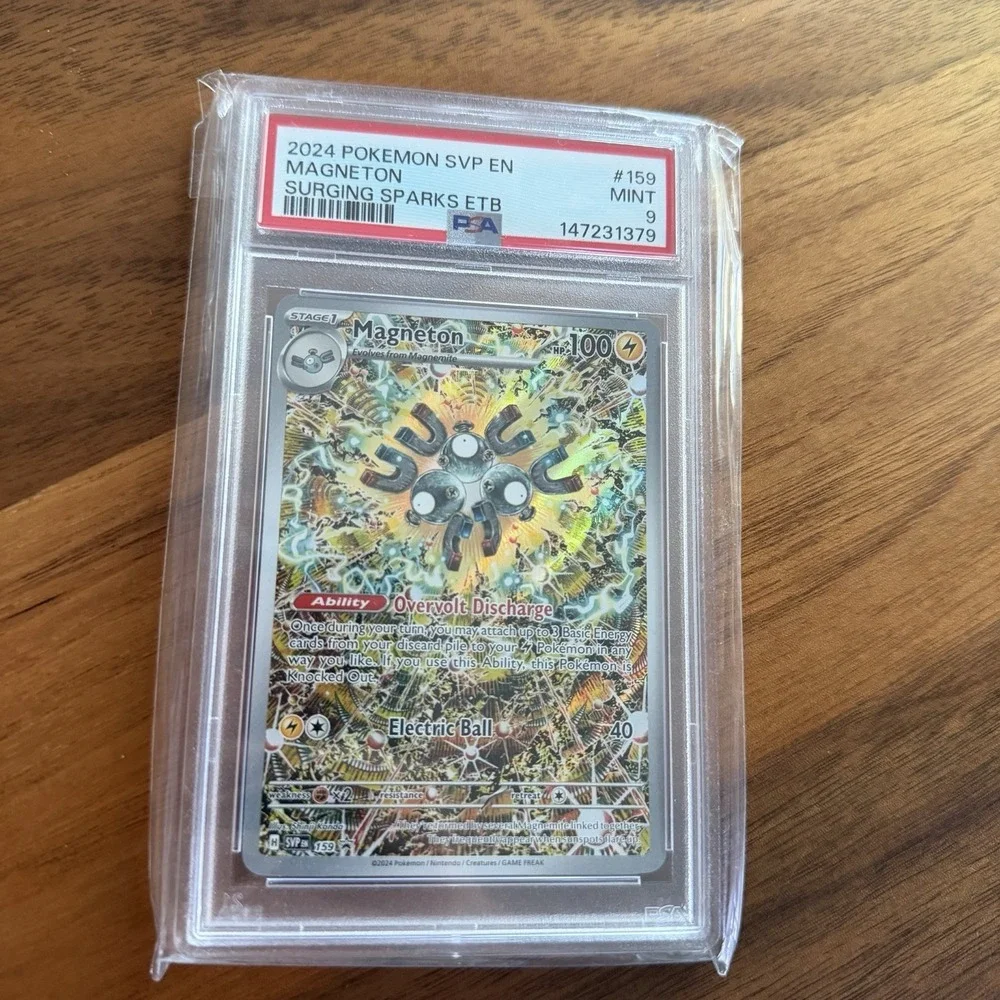 2024 Pokémon SVP EN Magneton #159 PSA 9 Mint - Surging Sparks ETB Promo